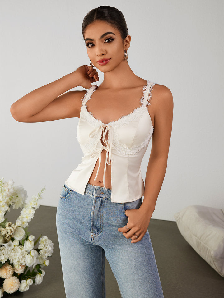 ELACIA Sexy Lace Strappy Mini Top