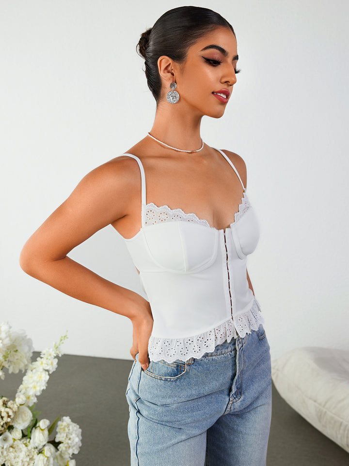 SIANA Lace Stitched Top