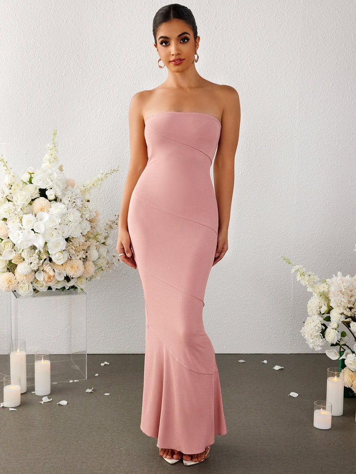 ARCCELIA Strapless Backless Maxi Dress