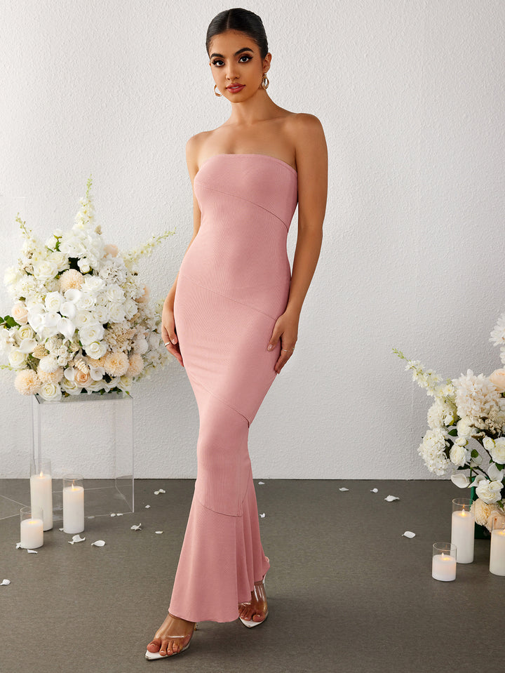 ARCCELIA Strapless Backless Maxi Dress