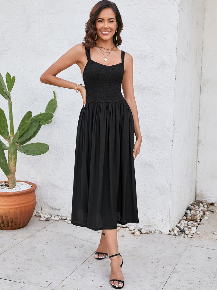 AVEJAI Simple And Fashionable Solid Color Slip Dress