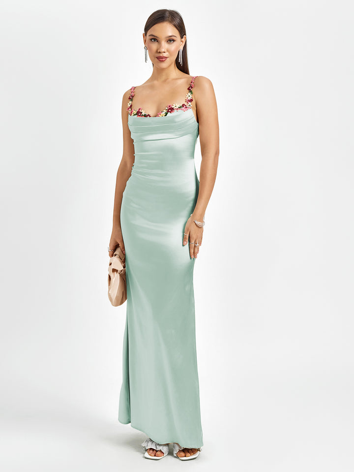 VALSIA Elegance Satin Evening Gown Dress