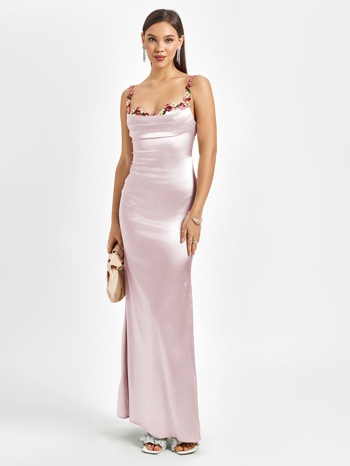 VALSIA Elegance Satin Evening Gown Dress