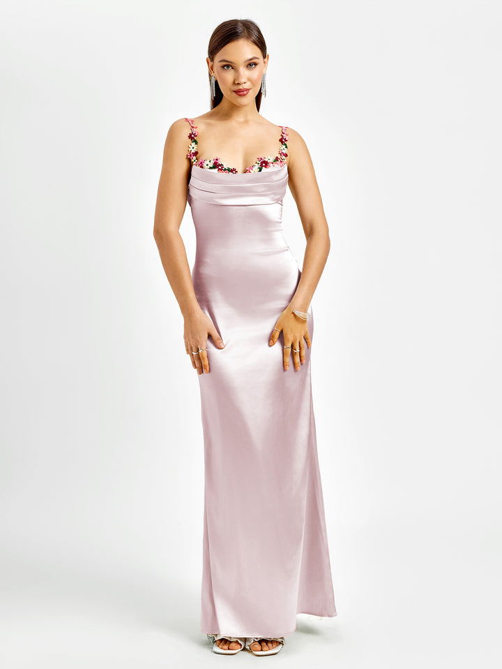 VALSIA Elegance Satin Evening Gown Dress