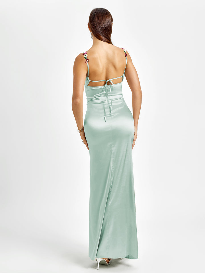 VALSIA Elegance Satin Evening Gown Dress