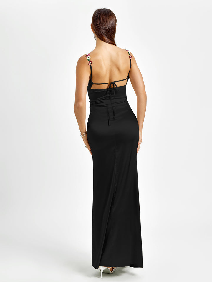 VALSIA Elegance Satin Evening Gown Dress