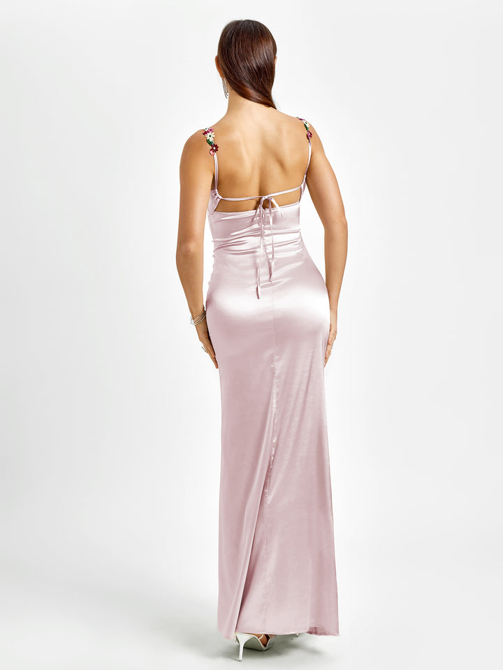 VALSIA Elegance Satin Evening Gown Dress