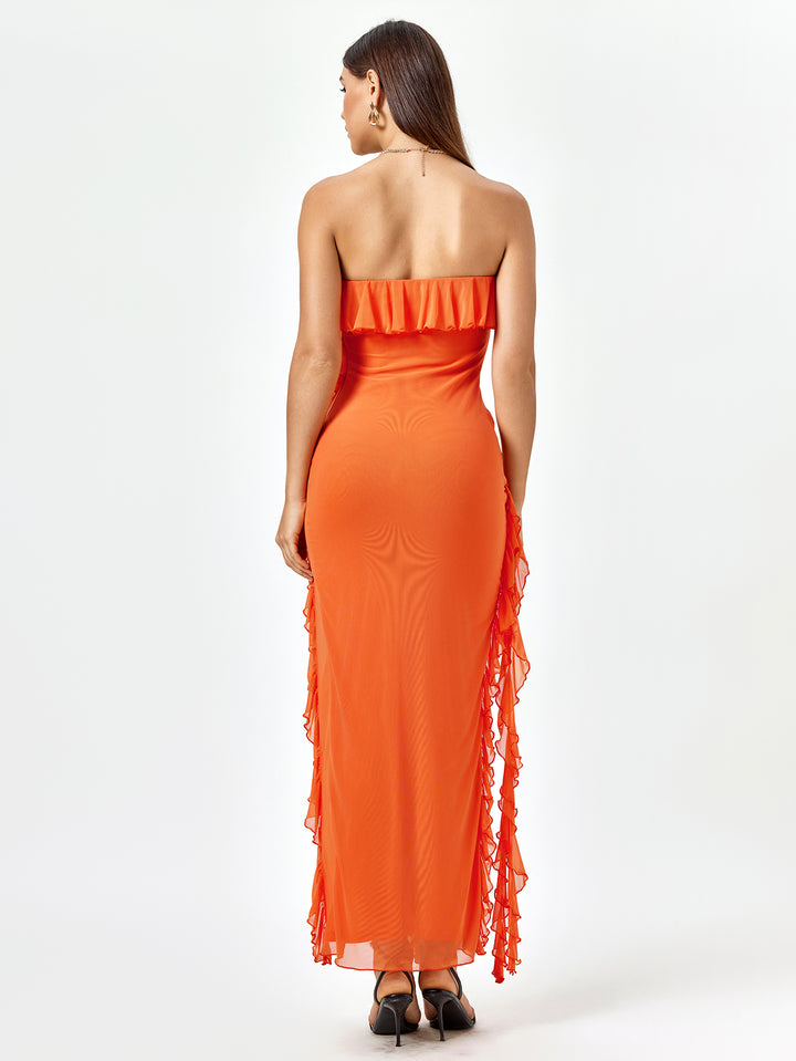 ARCVE Sunset Flamenco Ruffle Dress