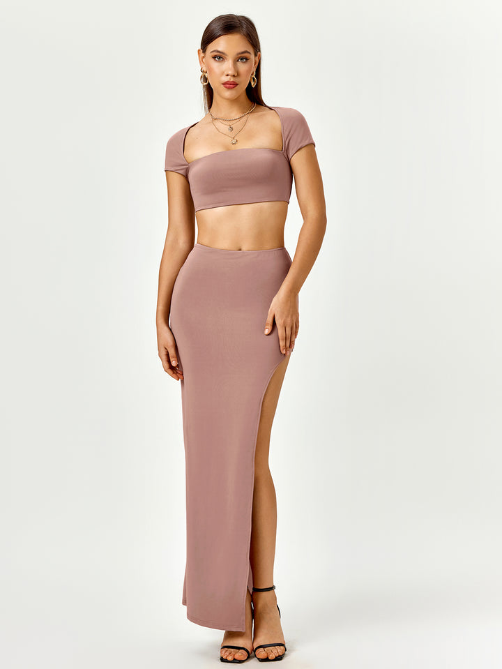 LASEL Two-Piece Maxi Set