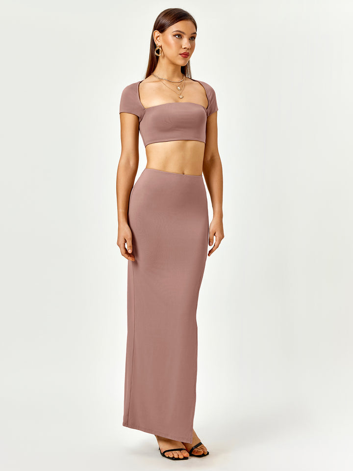 LASEL Two-Piece Maxi Set