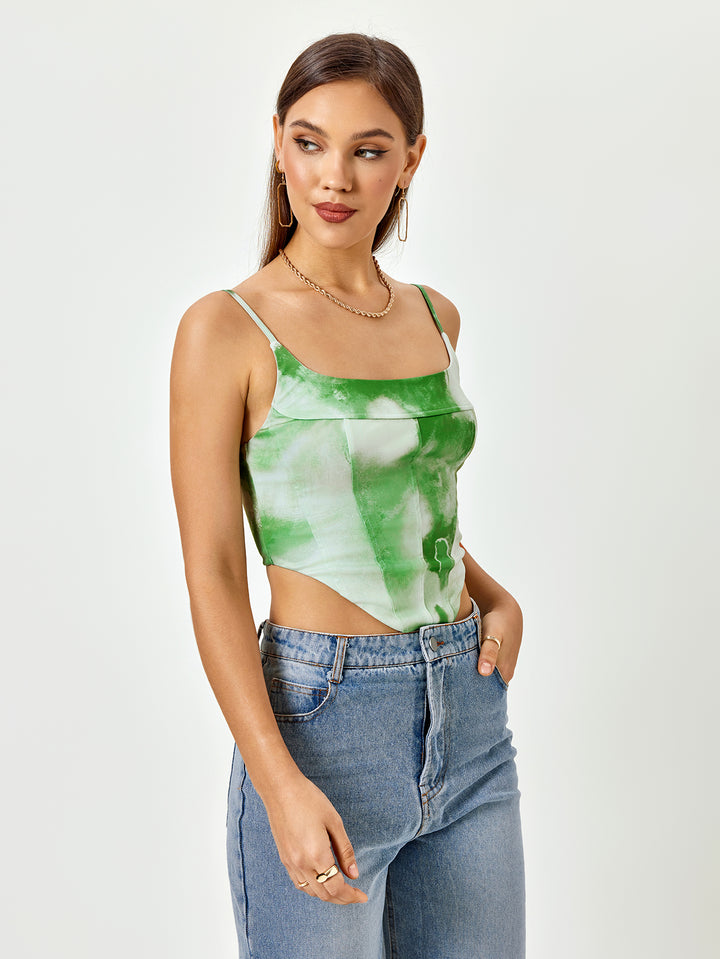 ANASEL Verdant Vibes Watercolor Crop Top