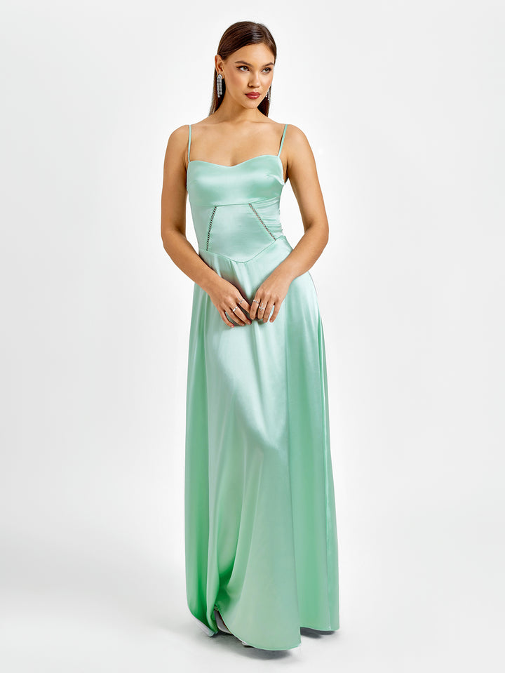 DARRCY A-Line Satin Gown Dress