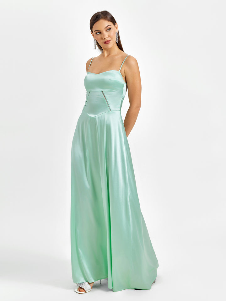 DARRCY A-Line Satin Gown Dress