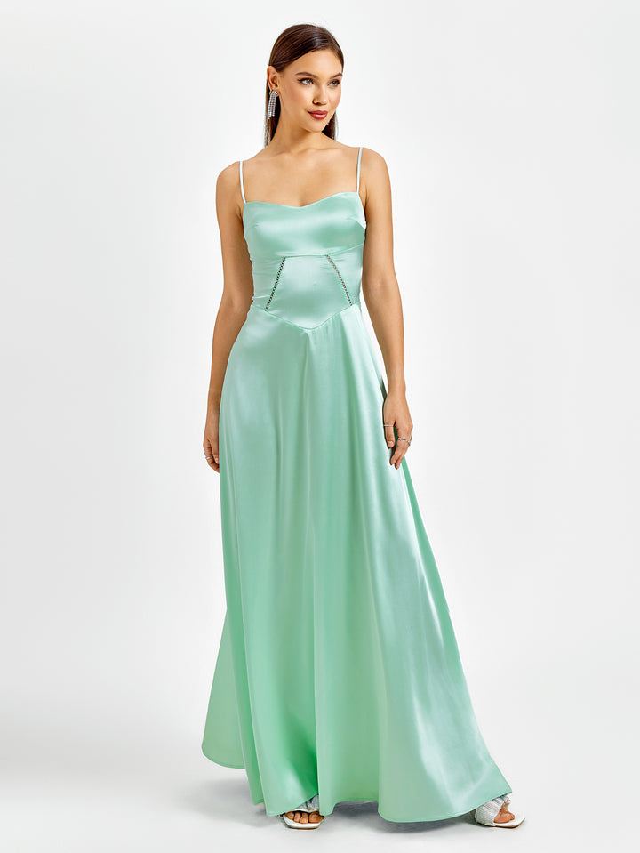 DARRCY A-Line Satin Gown Dress