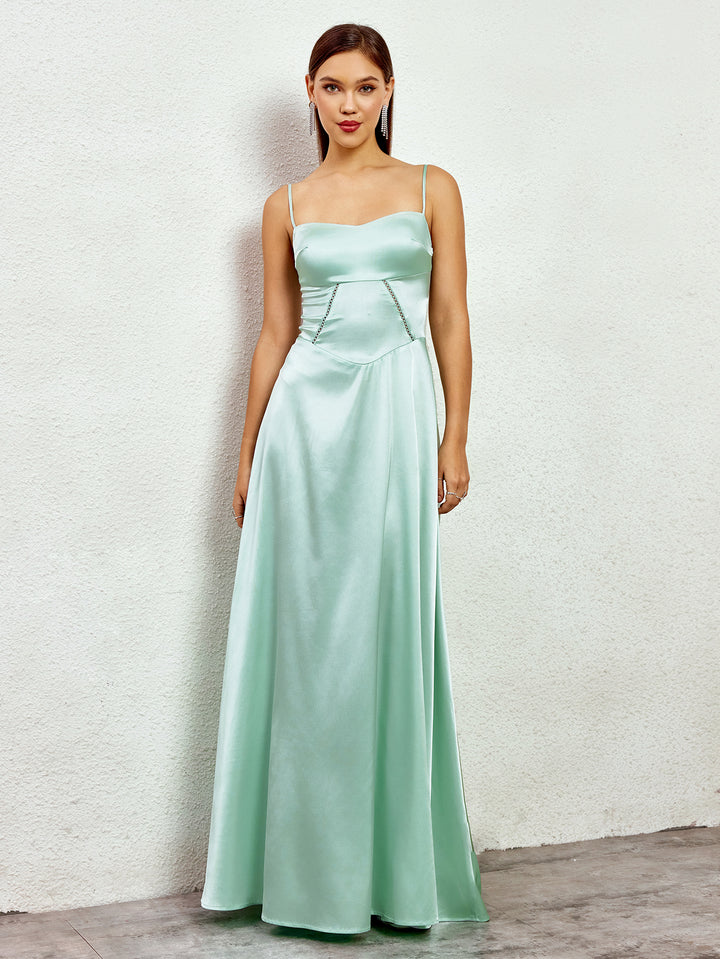 DARRCY A-Line Satin Gown Dress