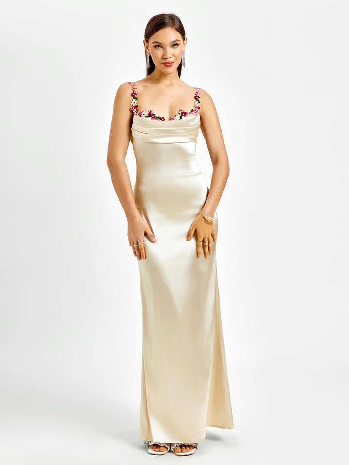 VALSIA Elegance Satin Evening Gown Dress