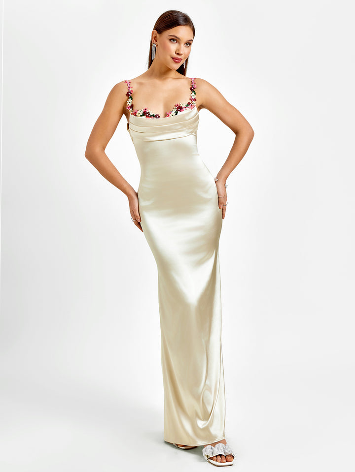 VALSIA Elegance Satin Evening Gown Dress