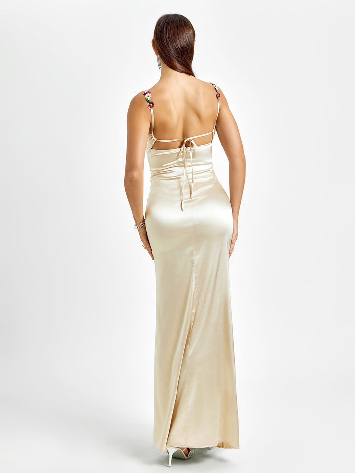 VALSIA Elegance Satin Evening Gown Dress