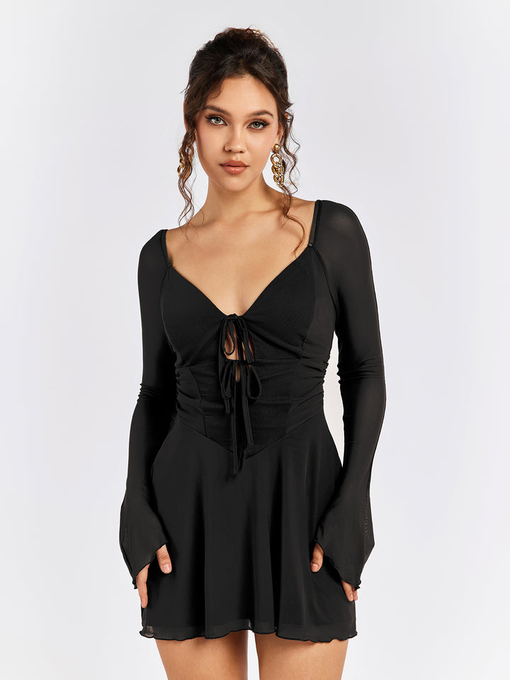 CYAVE Long-Sleeve Skater Dress