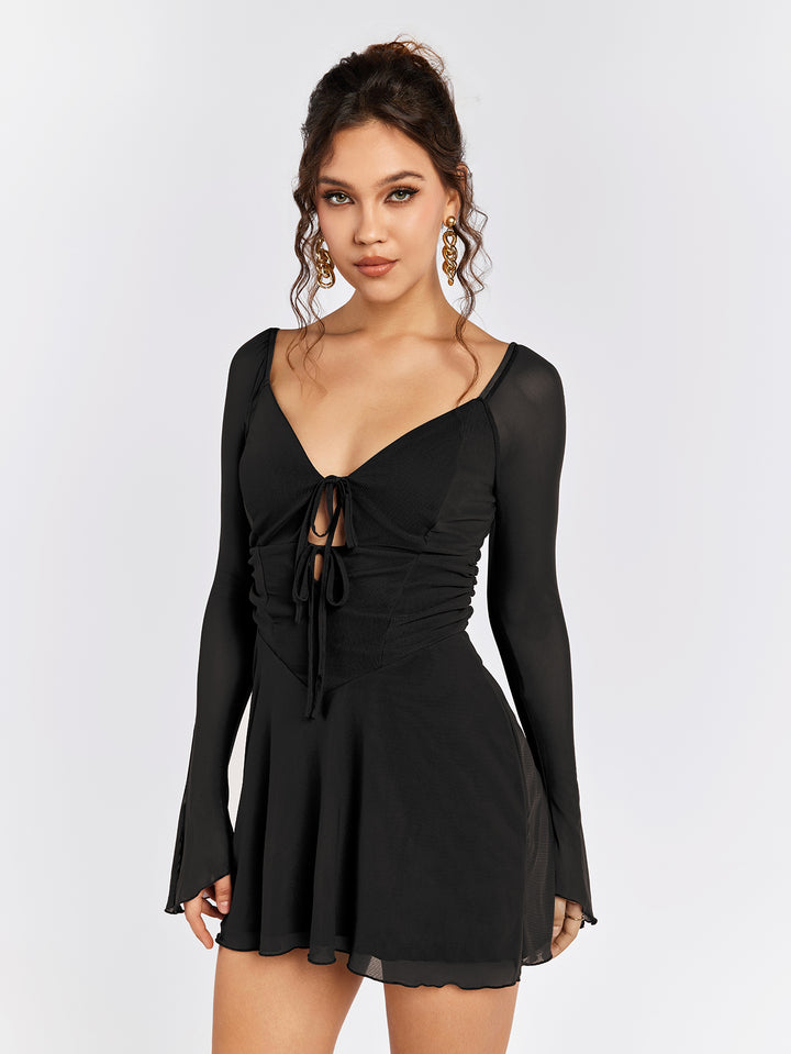 CYAVE Long-Sleeve Skater Dress