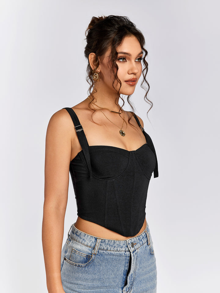 RCYNA Lace-Up Corset Top