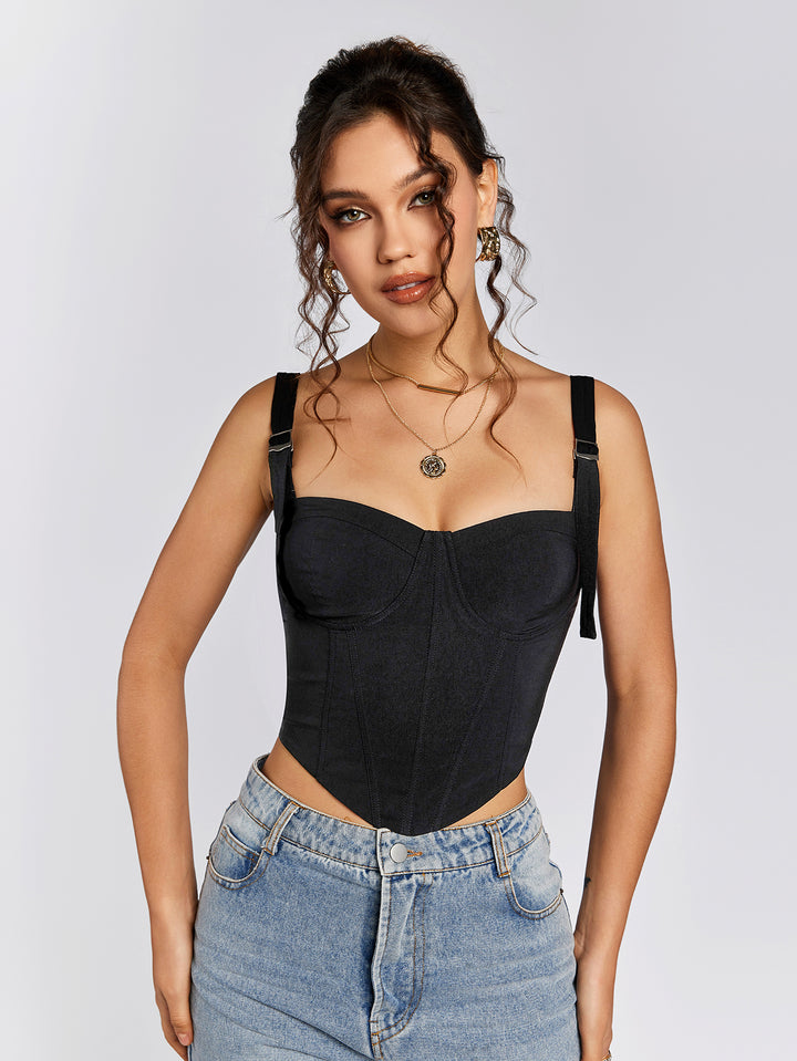 RCYNA Lace-Up Corset Top