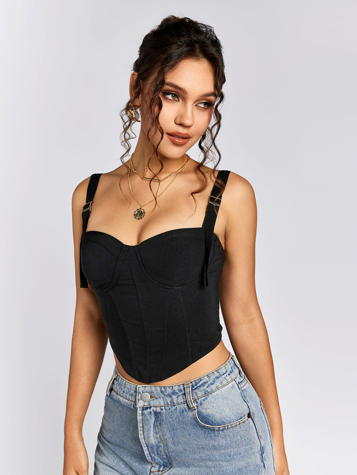 RCYNA Lace-Up Corset Top