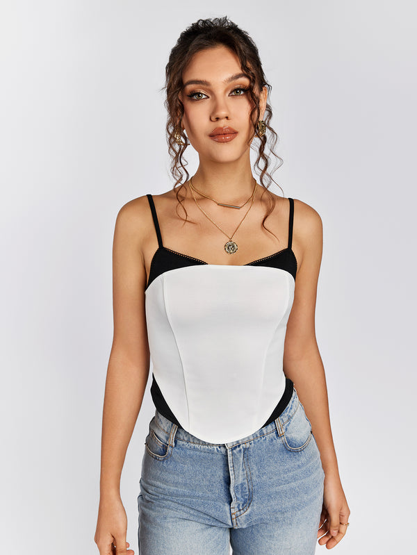 SELANA Monochrome Corset Top