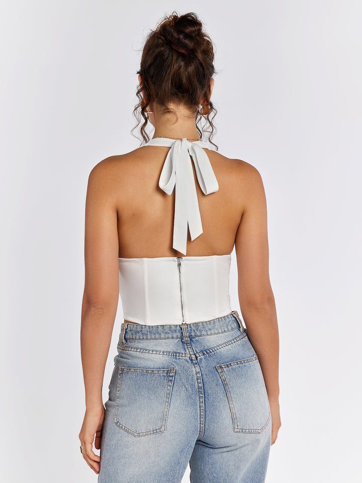 AVECIA Tie-Back Corset Top