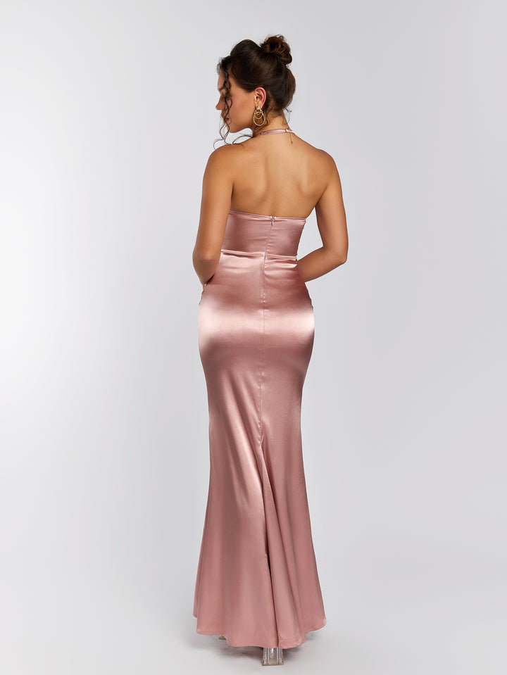 ELANA Radiance Satin Gown Dress