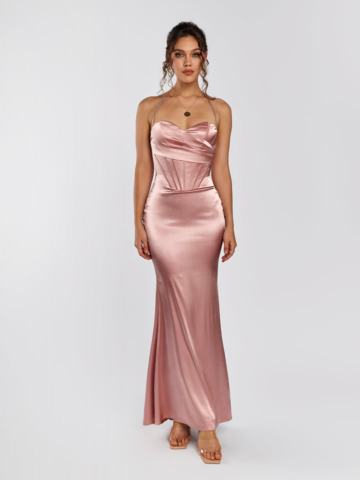 ELANA Radiance Satin Gown Dress