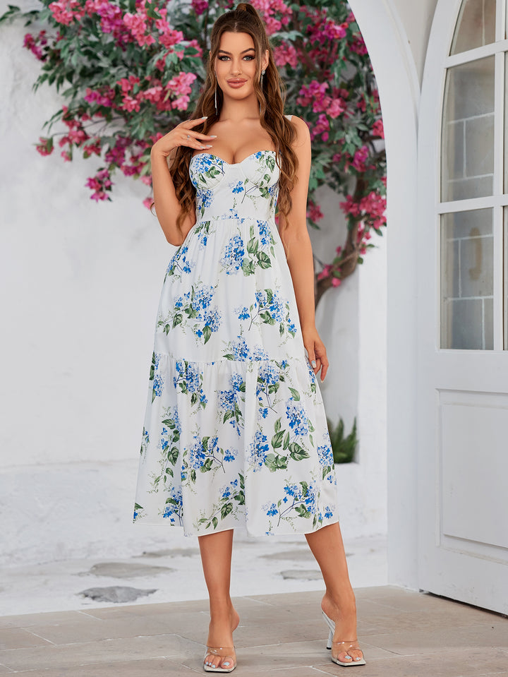 LIAELA Garden Serenity Floral Midi Dress