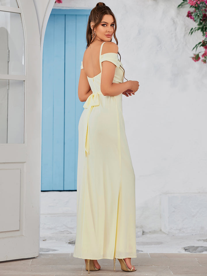 SELLA Ethereal Shoulder Ties Maxi Dress