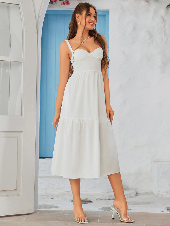 LEAJAN Breeze Tiered Midi Dress